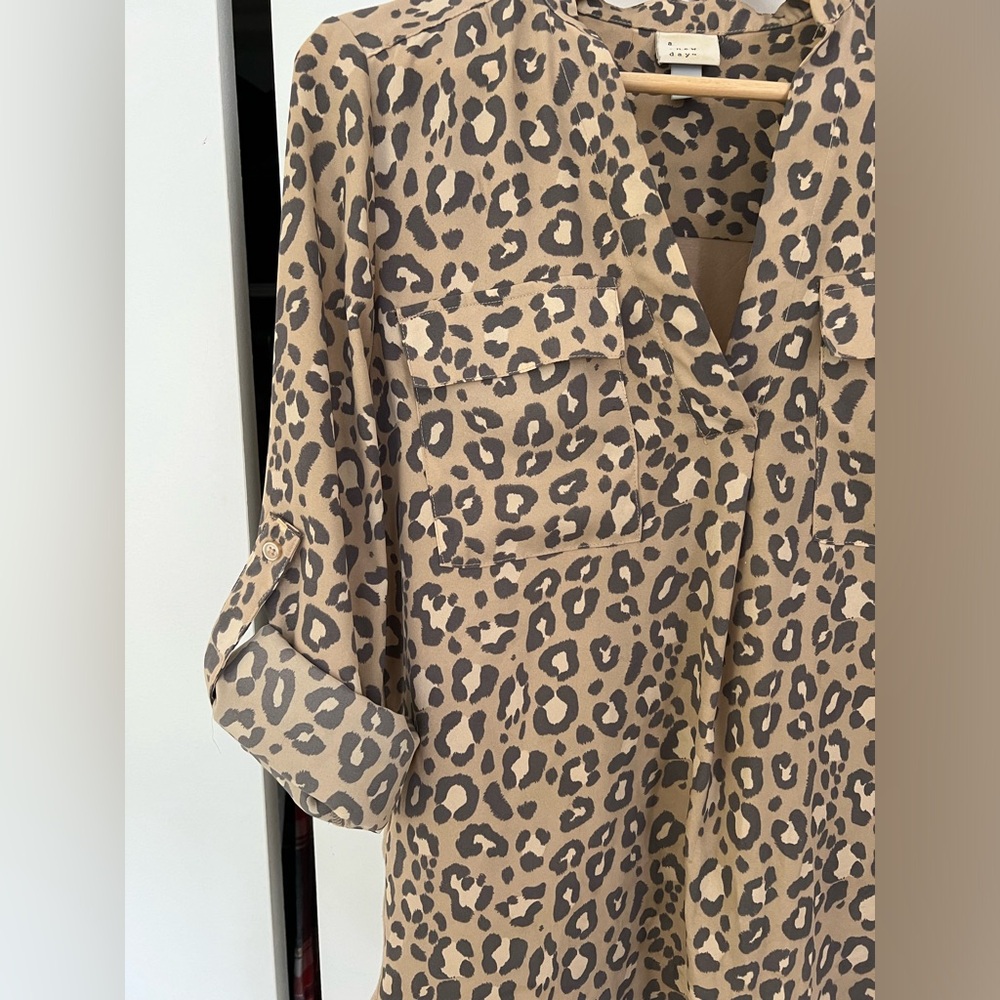 Classic leopard print blouse